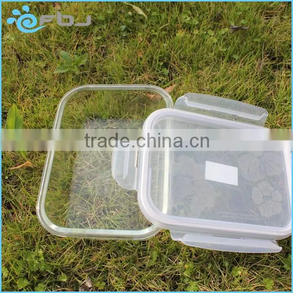 Clear Pyrex Rectangular Glass Container With Lid photo-2