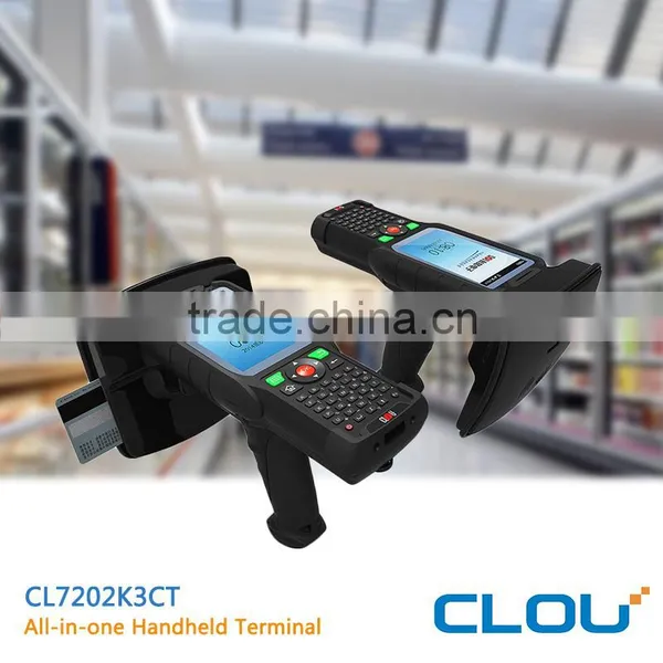 Handheld rfid credit card reader support ISO7816 IC card reader /PSAM