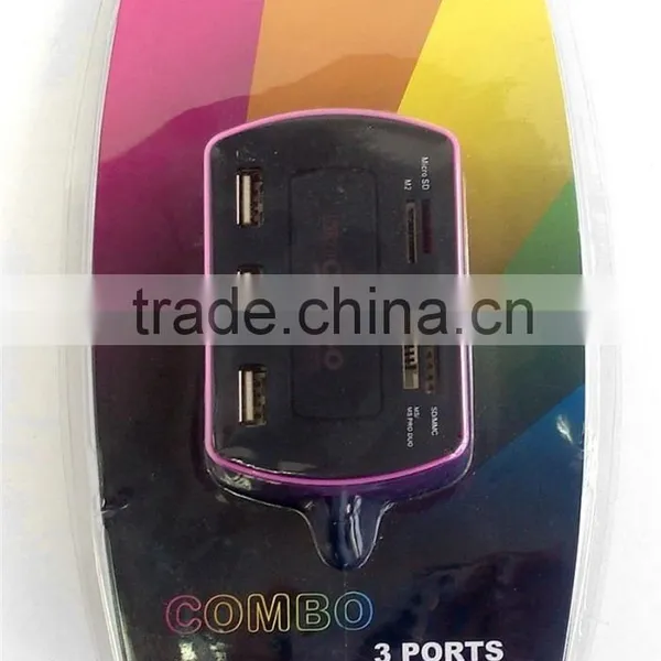Cheapset Computer Card Reader With USB HUB USB2.0 COMBO photo-2