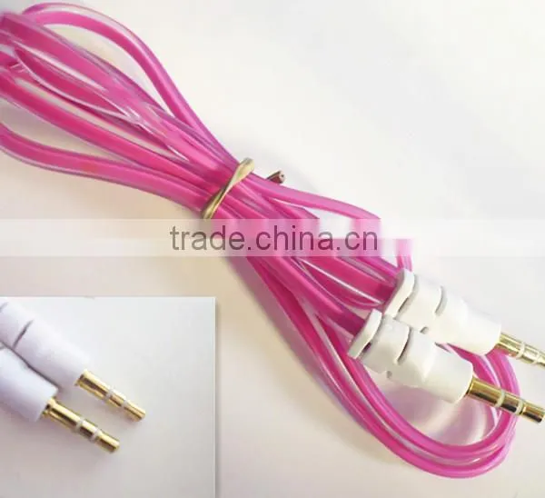DC3.5 Dual Color Transparent AUX Cable /6 Colors photo-5