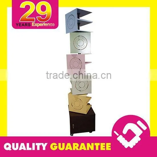 Custom Movable Flooring Metal Display Rack With Wheel photo-2