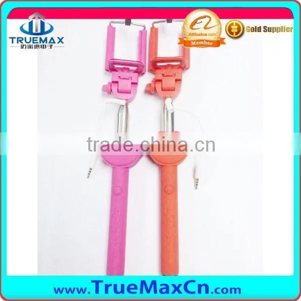 Mini Cute Cartoon Lips Style Handeld Selfie Stick Monopod, Wired Remote Camera Shutter photo-5
