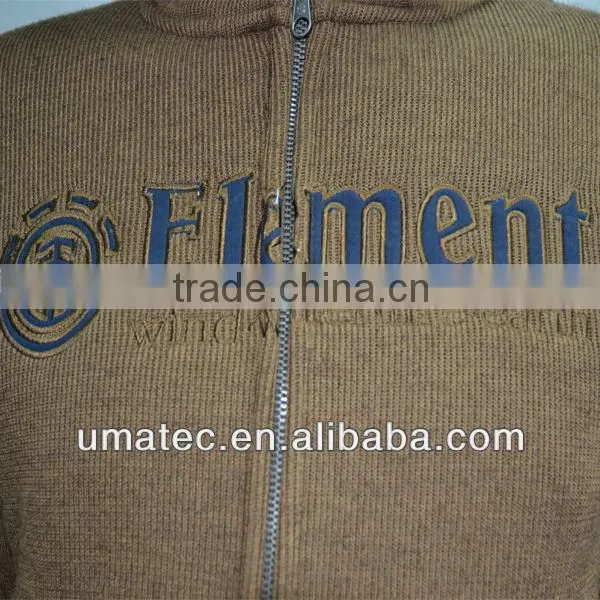 Men's Bonded Heavy Rib KnitCoral Fleece Hooded Jacket photo-2