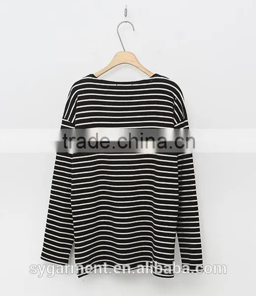 Latest Fashion Autumn Tops O-Neck Long Batwing Sleeve Shirt for Woman's photo-2
