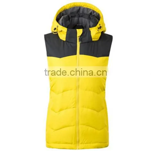 Custom Ladies Down Vest With Hood
