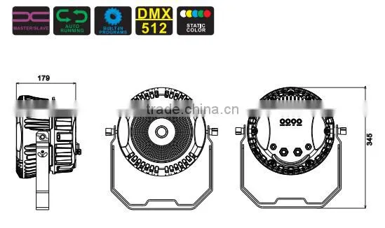 High Power 120W Outdoor Waterproof RGB DMX512 LED COB Par photo-3