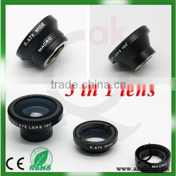 3 in 1 Lens for Iphone Lens Mobile Phone Lens Fisheye+marco+wide General Use photo-5