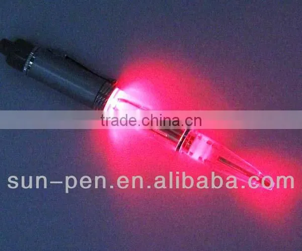 Metal LED Pen With Red and Blue Light photo-2