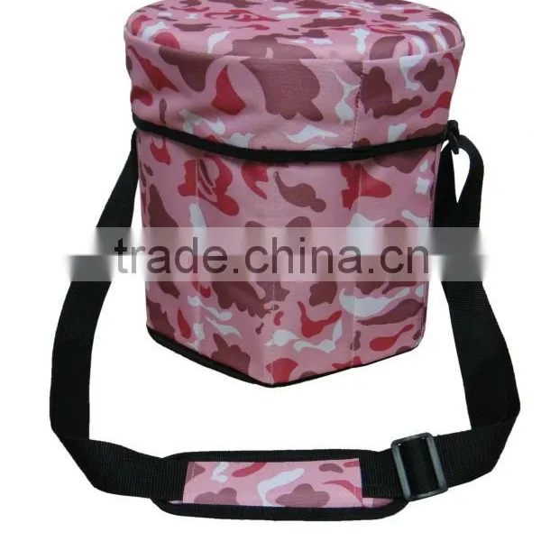 Foldable Stool Box Pink Camouflage Fabric