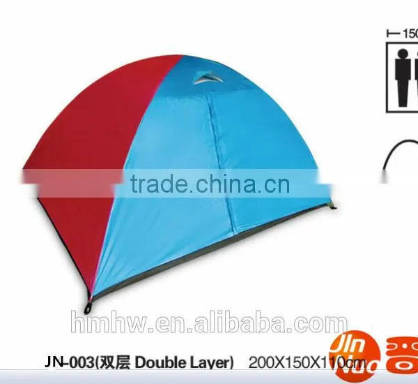 2 Person Double Layers Fiberglass Pole Camping Tent photo-2