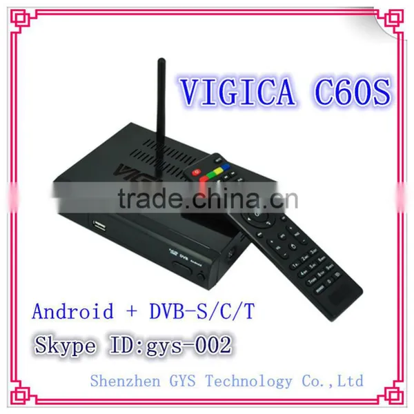 Google Android 4.2 Smart TV BOX Amlogic8726-MX Android+ DVB-S2 VIGICA C60S Internet tv Box photo-2