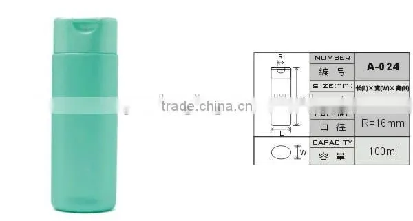 100ml Empty Shampoo Bottle With the Flip Cap PE Shampoo Bottle photo-2