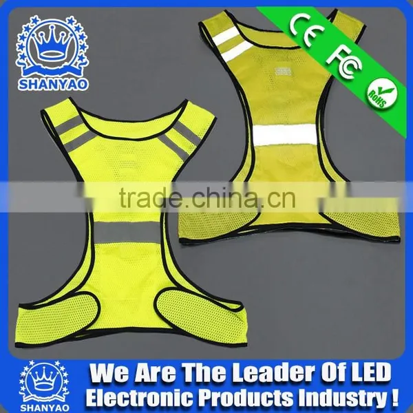 Polyester Highly Visible Reflective LED Warning Vest/ Safety LED Roadway Warning Vest photo-2