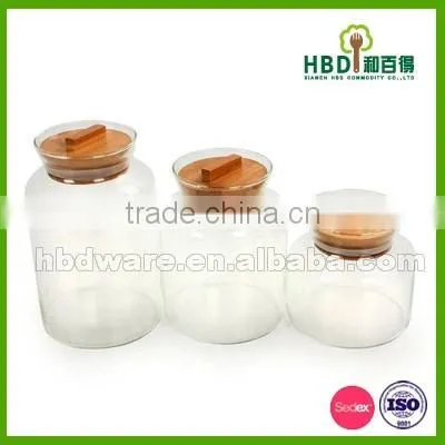 Glass Storage Containers Set With Bamboo Lid photo-3