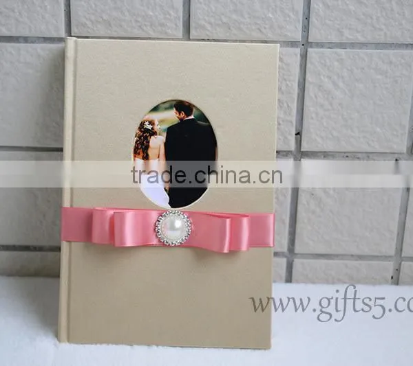 Gold Wedding Guest Book With Photo Frame photo-3