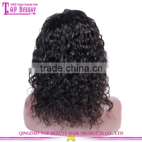 Wholesale Price Lace Wig Human Hair Virgin Brazilian Human Hair Wig 14 Inch Curly Hair Wig photo-3