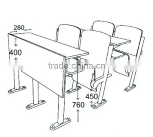Tengya Classroom Desk Chairs for College Meeting Room Bend Wooden Lecture Theatre Chair photo-2