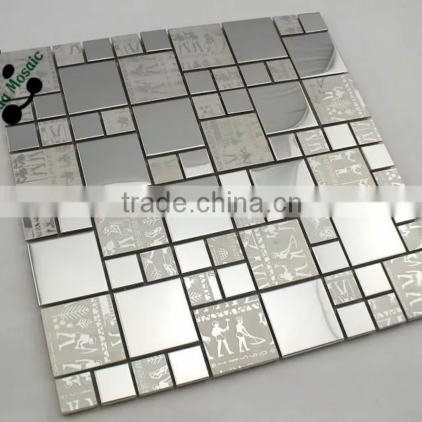 SMT02 Living Room Wall Mosaic Mosaic Tile Inlay 304 Stainless Steel Mosaics photo-2