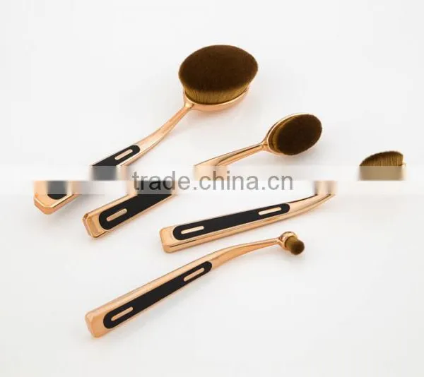Super Quality Pro4 Makeup Brushes Toothbrush Oval Makeup Brush Foundation Powder Kit Golf Shape Pipe Makeup Brushes Set 4pcs/set photo-4