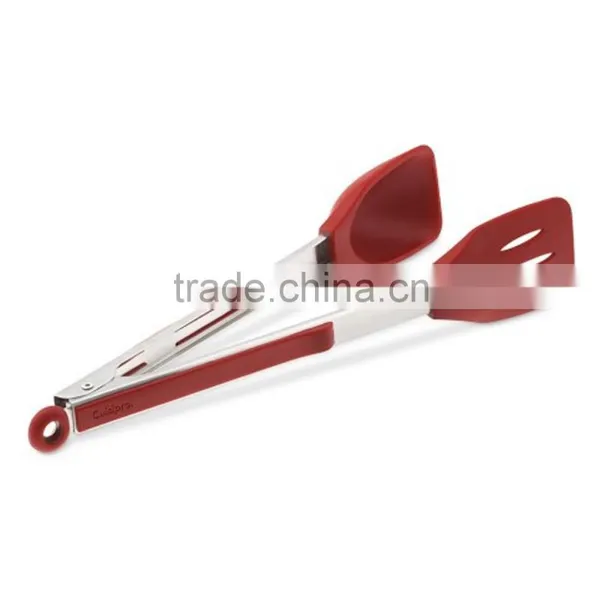 Food Multifunction Hand Long Stainless Steel Silicone Kitchen BBQ Tongs photo-6