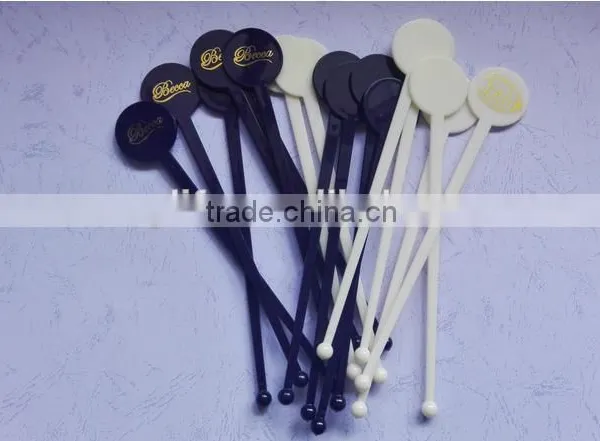 Best Quality Disposable Custom-made Cocktail Plastic Sticker Party Drink Stirrer photo-3
