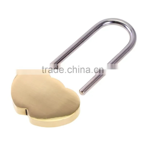 2016 New Combination MINI Solid Brass Love Wish Lock Double Heart Pad Lock Love for Lovers photo-2