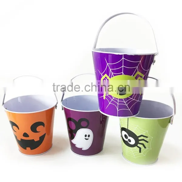 Printed Painting High Quality Metal Tin Pail With Handle photo-3