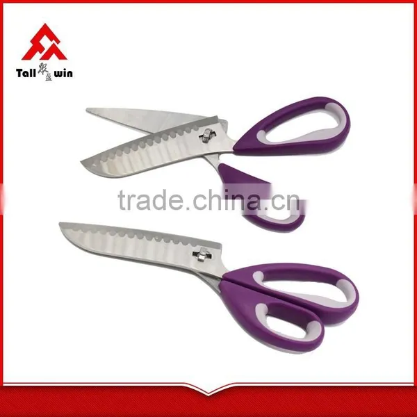 TPR Handle Meat New Popular Functional Kitchen Scissors photo-3