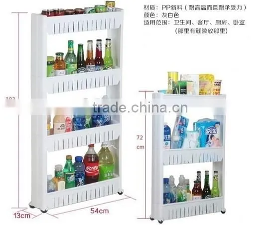 Kitchen Plastic Save Space Storage Trolley and Storage Organizer photo-2