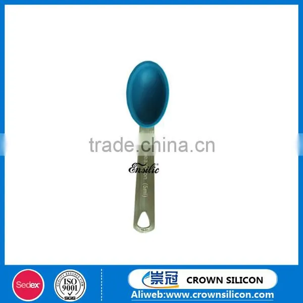 Five Different Size Kitchenware Silicone Spoon, Tableware Silicone Measuring Spoon photo-5
