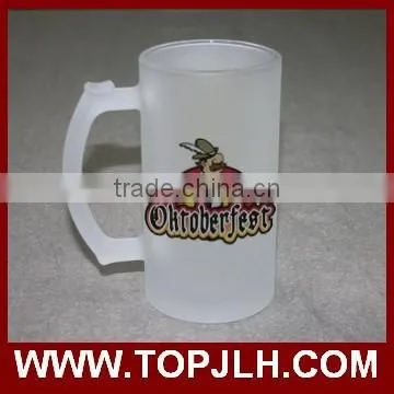 Cylinder Shape Glass Beer Cup With Frosted Surface photo-2