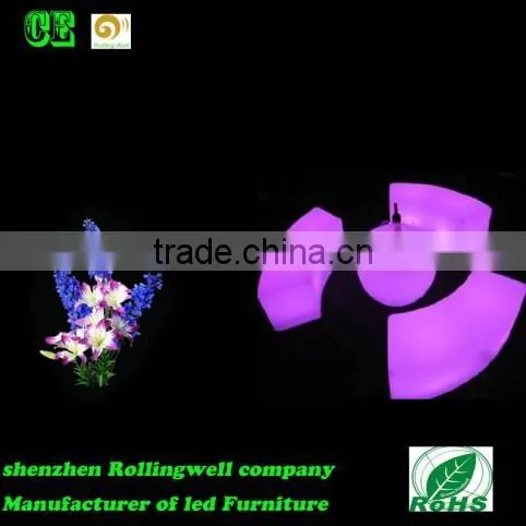 LED Colorful Garden Dining Table Bench Seats /classic Wicker Snake Bench photo-4