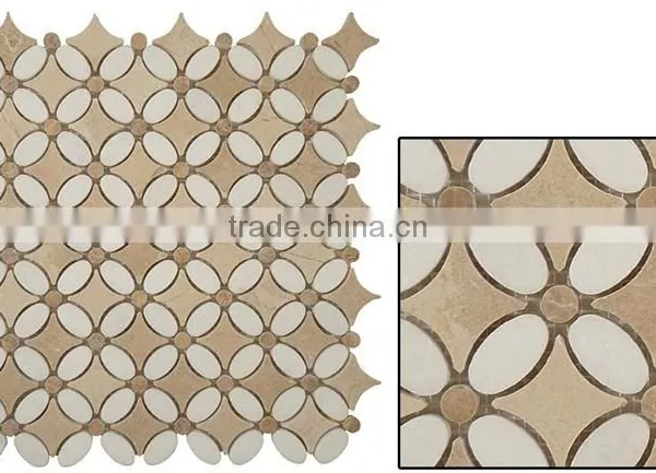MM-CV272 Wholesale Fan Natural Stone Flower Marble Mosaics Tiles photo-2