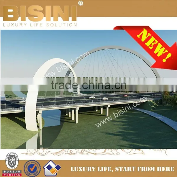 Shanxi Pingyang Steel Structure Car Bridge, Steel Concrete Vehicle Bridge, Double Half Moon Shape Bridge(BF08-Y10026) photo-4