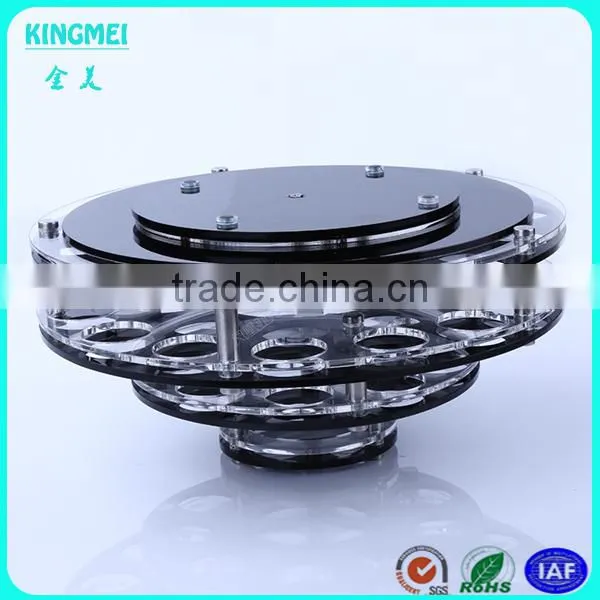 High Quality Round Shape Acrylic Wine Rack Beer Cup Stand Holder & Balck Wine Display Stand photo-2