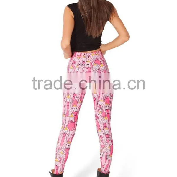 2017 Women Leggings Hot Sale Pink Cartoons Printed Multi Color Free Size High Elastic Ladies Leisure Leggings Woman Pencil Pants photo-2