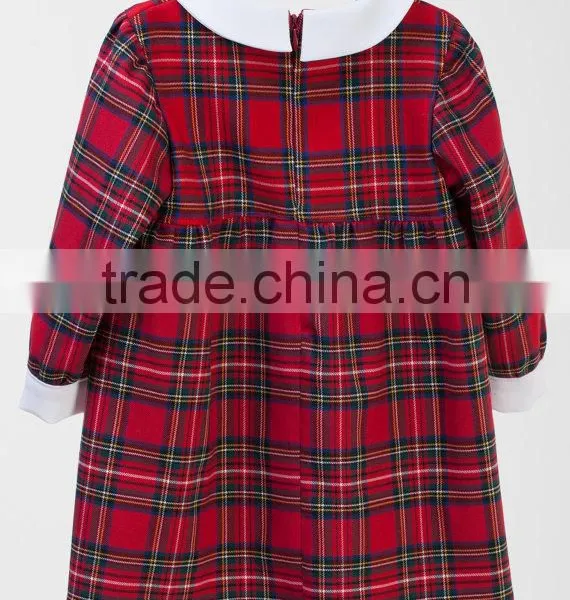 Hot Sale Mom And Daughter Dress Christmas Red Plaid Patry Dress For Mother and Daughter photo-4