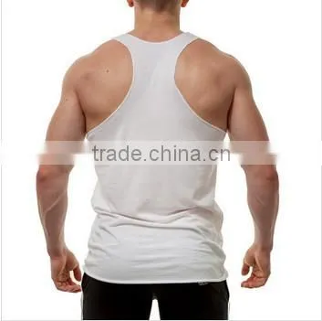 100% Cotton Printed Wholesale Bodybuilding Mens Custom Stringer Tank Top photo-2