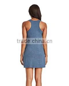 Next Level Apparel Women's Tri-Blend Racerback Tank Dress - 50% Polyester, 25% Combed Ring-spun Jersey, 25% Rayon photo-3