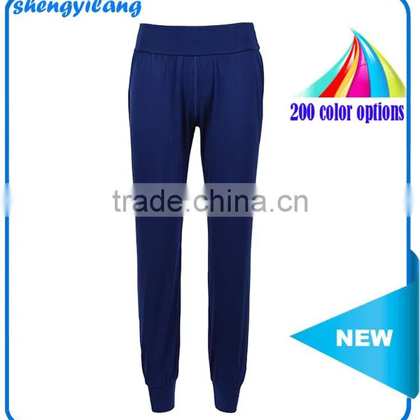 2016 High Quality OEM/ODM Bamboo Product Custom Sports Pants Loose Yoga Pants in Guangzhou