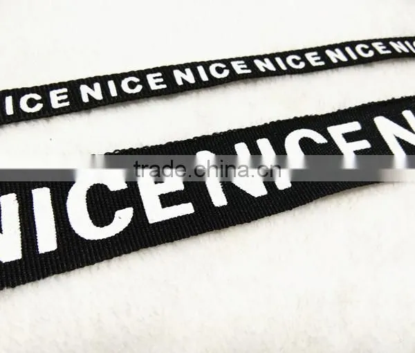 Hot Sale Custom Letter Printed Ribbon Lace 100% Polyester Ribbons for Garments photo-2