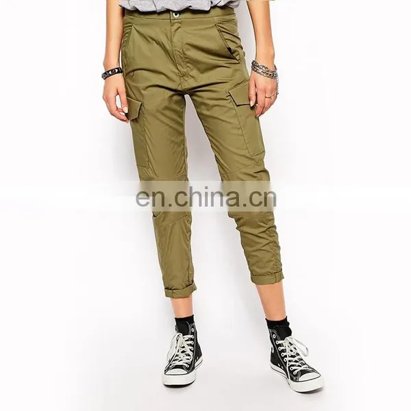 Cargo Pants Woth 3/4 Length Khaki Ladies Cargo Pants photo-5