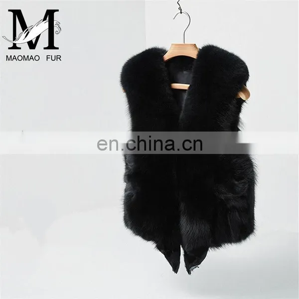 2017 New Fashion Sleeveless Outerwear Real Fox Fur Vest for Women photo-3