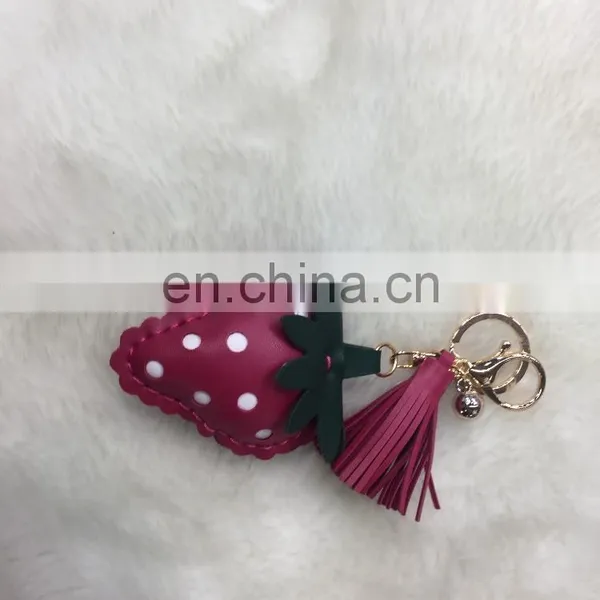 2017 New Fashion Wholesale Fruit Pom Poms Keychain for Bag and Phone photo-4