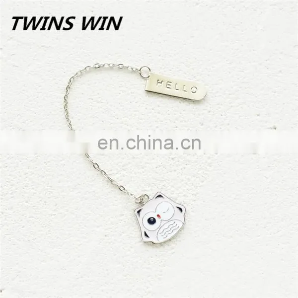Free Samples Japan School Popular Stationery Promotional Gift Design Cartoon Owl Shaped Magnet Bookmark Metal photo-3