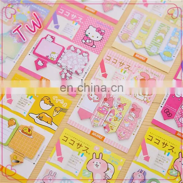 China Stock Stationery Supplies ,Discount Any Shaped Design Cute Die Cut Sticky Memo Pads With Custom Logo