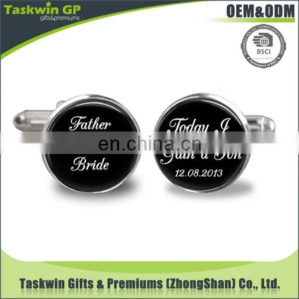Heart Shape Metal Cufflink Custom Men Cufflink for Wedding Occasion photo-2
