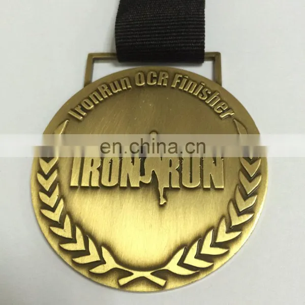 Custom Medal With a Runner in Antique Gold/ Silver Finish as Sport Medal/award Medal Attached With Custom Ribbon/landyard