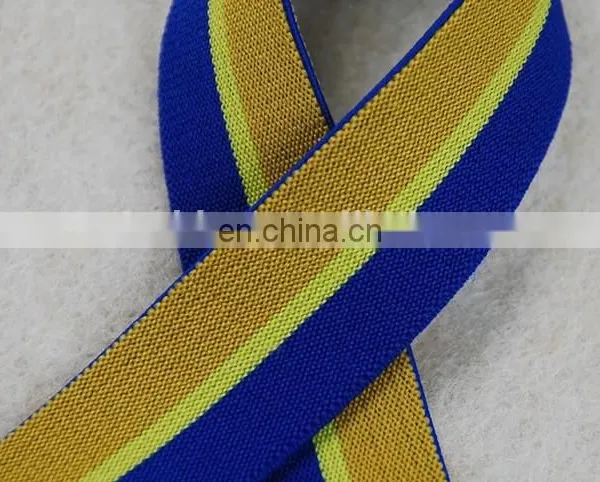 Fashionable Design Gold and Blue Elastic Band, Elastic Ribbon Wholesale photo-2