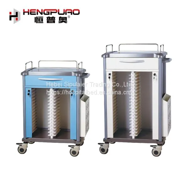 hospital use manual control medical cart with wheel